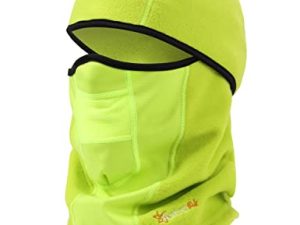 قناع تزلج AstroAI Balaclava للتزلج الشتوي من الصوف الحراري غطاء قناع الوجه للرجال والنساء أكثر دفئًا ومقاوم للرياح ومسامي للطقس البارد للتزلج والعمل في الهواء الطلق وركوب الدراجات النارية والتزلج على الجليد ، أصفر نيون