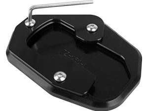Worldmotop Motorcycle Kickstand Pad Enlarger Extension Side Stand Plate Pad متوافق مع Harley PAN AMERICA 1250 1250S RA1250 S 2021 2022 (أسود)
