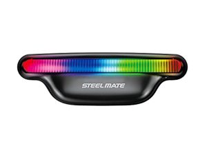 STEEL MATE H2 مصباح فرامل الخوذة اللاسلكية وضوء الجري لسلامة الدراجة النارية القابلة لإعادة الشحن مصباح إشارة LED للخوذة (بدون وحدة نقدية أوروبية)