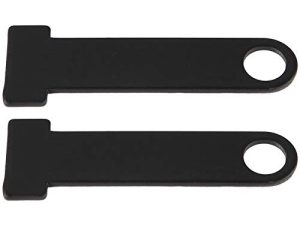 Qii lu Helmet Strap D-Ring Lock Stainless Steel Motorcycle، Steel Ring Lock Universal (فضي وأسود)