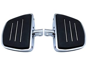 FATECIM لوح أرضي صغير للدراجات النارية ومساند للقدم ودواسات مع محولات تثبيت للذكور ومطاط مضاد للانزلاق عالمي لهارلي ديفيدسون (كل السنوات) هوندا سوزوكي ياماها تريومف (كروم)
