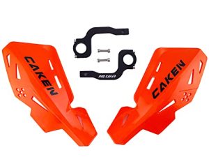 واقيات اليد من PRO CAKEN Universal Dirt Bike Handguards 7/8 بوصة 22 مم يسار و 1 1/8 بوصة 28 مم CNC Bracket Handguards للدراجة الترابية موتوكروس ATV لـ SX SXF EXC XCW ، برتقالي