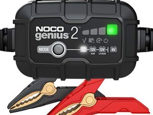 NOCO GENIUS2 ، شاحن بطارية السيارة الذكية 2A ، شاحن سيارة محمول 6 فولت و 12 فولت ، حافظ للبطارية ، شاحن هزيل ومزيل الكبريتات للبطاريات AGM ، الليثيوم ، ATV ، الدراجات النارية وبطاريات الدورة العميقة