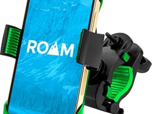 حامل هاتف الدراجة العالمي من Roam للدراجات النارية - مقود الدراجة ، قابل للتعديل - أخضر - يناسب جميع أجهزة iPhone ، 12 ، 11 ، X ، iPhone 8 ، 8 Plus ، جميع Samsung Galaxy ، S21 ، S20 ، S10 ، يحمل أي هاتف يصل عرضه إلى 3.5 بوصة