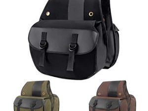 حقائب السفر Nomad USA Quick-Easy Universal Fit Throw Over Motorcycle Canvas Biker Cargo Saddlebags (Black)