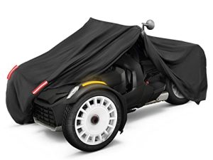 غطاء كامل من KEMIMOTO متوافق مع Can-Am Ryker 600900 Sport Rally Edition Ryker Bike غطاء كامل مقاوم لجميع الأحوال الجوية مع شرائط عاكسة