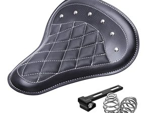 DREAMIZER Sportster Bobber Solo Seat - دراجة نارية Solo Springer مقعد عالمي للمروحية بوبر - أسود معين