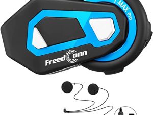 FreedConn T-Max Pro V5.0 خوذة دراجة نارية بلوتوث مجموعة أنظمة الاتصالات مع DSP / CVC لإلغاء الضوضاء ، 1200m 6 Riders Group Helmet Intercom مع راديو FM لدراجة ATV / الترابية