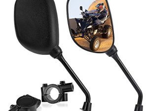 مرايا للدراجات النارية ISSYAUTO ، مرايا الرؤية الخلفية ATV مقاس 8 مم لمقود الدراجة ، مرآة الدراجة المتوافقة مع دراجة بخارية على الجليد ، دراجة ترابية رياضية ، 360 درجة من نوع الكرة