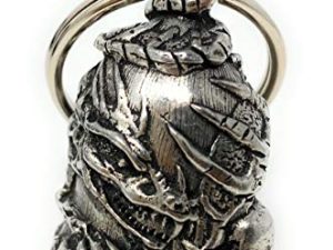 Bravo Bells Skull Dragon Bell - إكسسوار جرس السائق أو سلسلة مفاتيح لحسن الحظ على الطريق