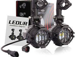مصابيح مساعدة لدراجة نارية LEDUR ، مصابيح LED لتعليم قيادة السيارات R1200GS ، مصابيح الضباب ، إشارة الانعطاف DRL ، متوافقة مع R1200GS F800GS K1600 KTM ، يناسب مصابيح ضباب القيادة العالمية للدراجات النارية 40 واط 6000 كيلو