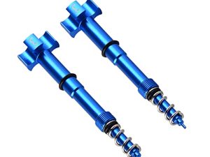 NICECNC Blue 2 قطعة ضابط برغي لخلط الوقود / الهواء العالمي Keihin FCR Carb للدراجات النارية متوافق مع Honda Yamaha Kawasaki Suzuki CRF YZF WR KXF KLX RMZ ، انظر الإعداد