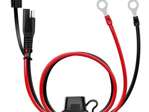 Nilight 50035R 2FT Ring Wire 2 Pin Lug Cable ، سلك تمديد تسخير العيينة الطرفية ، وصلة توصيل SAE سريعة الفصل للدراجة النارية ، السيارة ، الجرار مع فتيل 10 أمبير ، ضمان لمدة عامين
