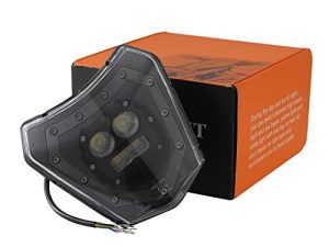 JFG RACING Dirt Bike مصباح أمامي LED ، مع مصابيح ضباب يونيفرسال للدراجات النارية الترابية مجموعة مصابيح أمامية للدراجة النارية الفتيل الأمامي لمعظم الترابية للدراجة النارية Enduro ATV - أسود