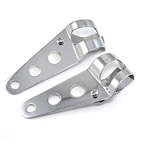 ANKIA Universal 33mm-43mm Metal Motorcycle Modified Headlight Mount Brackets Clamp Fork Ear for Motorcycle Chopper Cafe Racer (Silver) ANKIA Universal 33mm-43mm Metal Motorcycle Modified Headlight Mount Brackets Clamp Fork Ear for Motorcycle Chopper Cafe Racer (Silver)