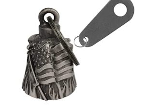 Dream Apparel Motorcycle Bell مع شماعات للسائق ، أجراس لراكبي الدراجات النارية وحظ سعيد ، وإكسسوارات الدراجة النارية ، سلسلة المفاتيح Luck Bell