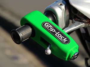 Grip-Lock - قفل أمان الدراجة النارية والسكوتر الأصلي والحقيقي - أخضر ساطع