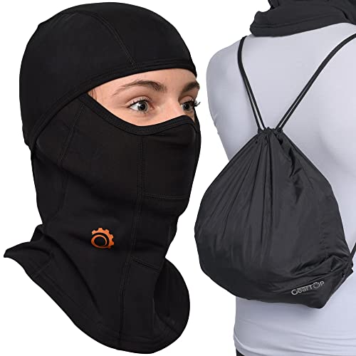 GearTOP Balaclava Best قناع رياضي للوجه بالكامل ، قناع تزلج ممتاز ، مدفئ للرقبة للدراجات النارية وركوب الدراجات (بالاكلافا أسود + حقيبة خيطية ، 7-7 1/2) GearTOP Balaclava Best قناع رياضي للوجه بالكامل ، قناع تزلج ممتاز ، مدفئ للرقبة للدراجات النارية وركوب الدراجات (بالاكلافا أسود + حقيبة خيطية ، 7-7 1/2)