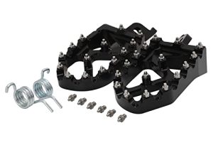 JFG RACING Dirt Bike أوتاد ، دراجة نارية توسيع الترابية دراجة القدم أوتاد دواسات القدم مساند CNC لـ CR125 / 250 02-07 / CRF150R 07-22 / CRF250R 04-22 / CRF250X 04-17 / CRF450R 02-22 / CRF450RX 17-22 / CRF450X 05-22 (أسود）