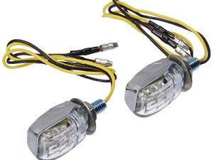 Krator 2 قطعة دراجة نارية صغيرة LED مؤشرات الانعطاف أضواء وامضة متوافقة مع الطرادات المتري ، الدراجات الرياضية ، المروحيات ، هارلي ديفيدسون ، سوزوكي ، هوندا ، كاواساكي ، ياماها