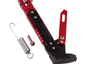 Adsspro Universal Motorcycle Kickstand Accessories Motor Scooter معدّل CNC سبائك الألومنيوم حامل ثلاثي القوائم قابل للتعديل مسند دعم جانب القدم حامل حامل Motorbike Motorbike Motocross Dit Pit Bike