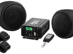 BOSS Audio Systems MCBK520B نظام مكبر صوت للدراجات النارية ومضخم صوت - بلوتوث ، مانع لتسرب الماء ، مكبرات صوت 3 بوصة ،