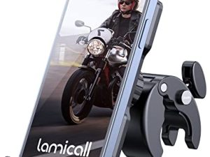 حامل هاتف للدراجات النارية من Lamicall ، حامل هاتف للدراجة - مشبك مقود سريع التثبيت لسكوتر الدراجة ، مشبك هاتف محمول لهاتف iPhone 14 Pro Max / 13/12 ، Galaxy S10 والمزيد 4.7 - 6.8 "Phone