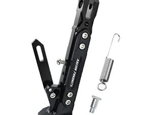 Adsspro Universal Motorcycle Kickstand Accessories Motor Scooter معدّل CNC سبائك الألومنيوم حامل ثلاثي القوائم قابل للتعديل مسند دعم جانب القدم حامل حامل Motorbike Motorbike Motocross Dit Pit Bike