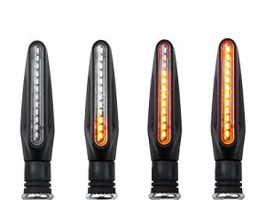 LivTee Super Bright 4 قطع من مؤشرات الدراجات النارية المتدفقة بإشارة الانعطاف LED 12 فولت للدراجة النارية سكوتر رباعية الطراد على الطرق الوعرة ، أصفر كهرماني