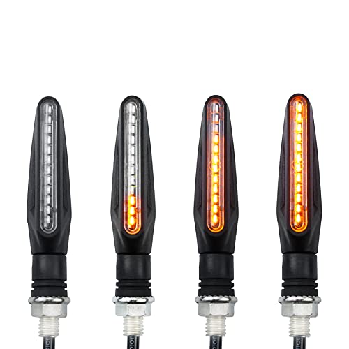 LivTee Super Bright 4 قطع من مؤشرات الدراجات النارية المتدفقة بإشارة الانعطاف LED 12 فولت للدراجة النارية سكوتر رباعية الطراد على الطرق الوعرة ، أصفر كهرماني LivTee Super Bright 4 قطع من مؤشرات الدراجات النارية المتدفقة بإشارة الانعطاف LED 12 فولت للدراجة النارية سكوتر رباعية الطراد على الطرق الوعرة ، أصفر كهرماني