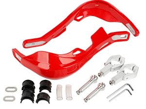واقيات اليد RUTU Dirt Bike - مقابض الدراجات النارية - ملحقات ATVs ، Dirtbike ، Pitbike ، الطرق الوعرة ، الدراجات الكهربائية - تناسب مقاود 7/8 "و1-1 / 8" ، أحمر