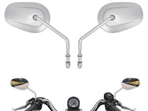 مرايا جانبية من KEMIMOTO لطريق King Sportster Street Electra Glide Softail Dyna Road Glide منظر خلفي كروم 1982-2020 2021 2022