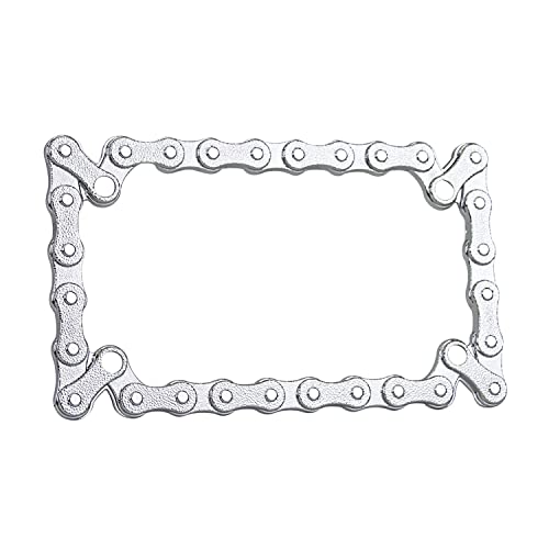 TC Sportline LPF245-C 3D سلسلة الدراجة نمط الزنك معدن الكروم الانتهاء من إطار لوحة ترخيص دراجة نارية TC Sportline LPF245-C 3D سلسلة الدراجة نمط الزنك معدن الكروم الانتهاء من إطار لوحة ترخيص دراجة نارية