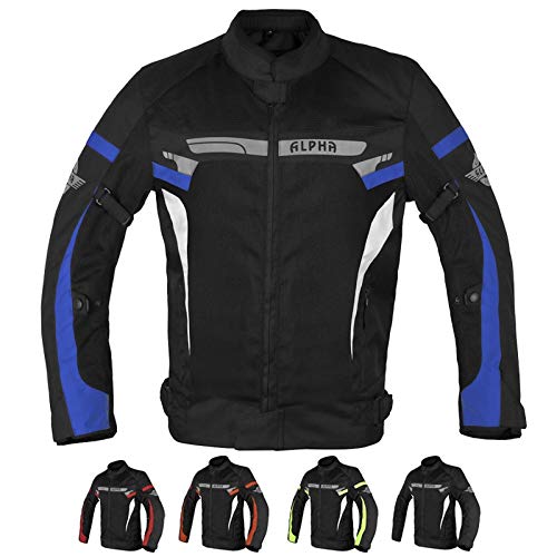 ALPHA CYCLE BIKERS RIDING BIKERS RIDING PROTECTION MOTORCYCLE JACKET MESH CE مصراع (أزرق قمر ، صغير) ALPHA CYCLE BIKERS RIDING BIKERS RIDING PROTECTION MOTORCYCLE JACKET MESH CE مصراع (أزرق قمر ، صغير)