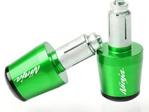 أغطية أطراف مقود الدراجة النارية CNC Alu مقاس 7/8 بوصة 22 مللي متر مناسبة لنينجا 650 1000SX ZX6R ZX9R ZX10R ZX12R ZX14R ER6F ER6N أخضر