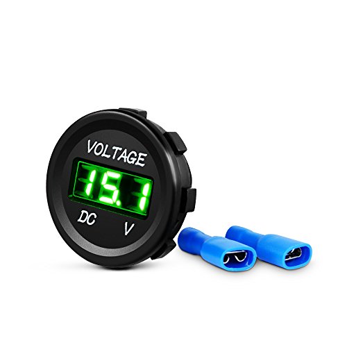 Nilight LED Digital Display Voltmeter Panel 12VDC مقاوم للماء لوحة رقمية مستديرة جهاز قياس الجهد الكهربائي للقارب والمركبة البحرية والشاحنة ATV UTV ، ضمان لمدة عامين Nilight LED Digital Display Voltmeter Panel 12VDC مقاوم للماء لوحة رقمية مستديرة جهاز قياس الجهد الكهربائي للقارب والمركبة البحرية والشاحنة ATV UTV ، ضمان لمدة عامين