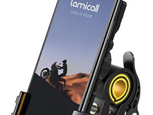 حامل هاتف الدراجة من Lamicall ، حامل هاتف للدراجات النارية - حامل هاتف سكوتر قابل للتعديل لهاتف iPhone 12 Mini ، 12 Pro Max ، 11 Pro Max Xs XR 8 X 8P 7 7P 6S ، Samsung S10 S9 S8 ، Huawei ، جميع الأجهزة 4.7-6.8
