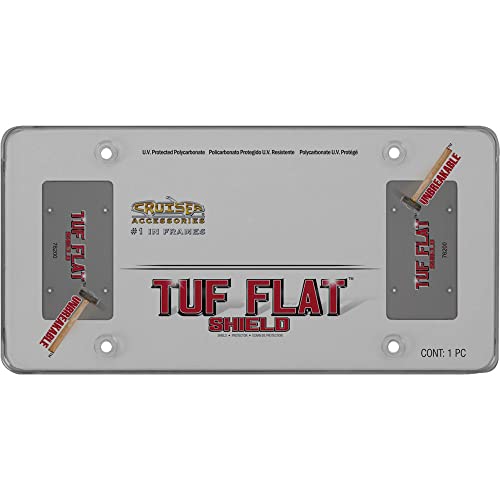 ملحقات كروزر 76200 Tuf Flat Shield إطار لوحة ترخيص ، دخان ملحقات كروزر 76200 Tuf Flat Shield إطار لوحة ترخيص ، دخان