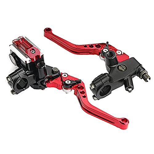 lisylineAuto Universal 7/8 "دراجة نارية الفرامل مخلب العتلات الرئيسية اسطوانة خزان 22 ملم المقود الفرامل الرئيسية اسطوانة لهارلي هوندا كاواساكي سوزوكي ياماها (أحمر) lisylineAuto Universal 7/8 "دراجة نارية الفرامل مخلب العتلات الرئيسية اسطوانة خزان 22 ملم المقود الفرامل الرئيسية اسطوانة لهارلي هوندا كاواساكي سوزوكي ياماها (أحمر)