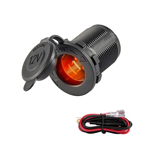 UYYE Universal 12V / 28V مقبس ولاعة السجائر في السيارة ، للدراجات النارية البحرية للسيارات ATV RV والمزيد ، ملحقات السيارة الداخلية مع وعاء مقاوم للماء (LED برتقالي) UYYE Universal 12V / 28V مقبس ولاعة السجائر في السيارة ، للدراجات النارية البحرية للسيارات ATV RV والمزيد ، ملحقات السيارة الداخلية مع وعاء مقاوم للماء (LED برتقالي)