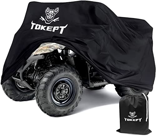 غطاء مقاوم للماء للمطر طراز Tokept 190T أسود رباعي الدراجة ATV ATC مقاس 86 بوصة (أسود ، XXL) غطاء مقاوم للماء للمطر طراز Tokept 190T أسود رباعي الدراجة ATV ATC مقاس 86 بوصة (أسود ، XXL)