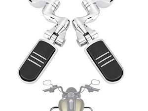 مثبتات قدم للدراجة النارية من KEMIMOTO لطريق الانزلاق السريع King Electra Glide مع واقي محرك 1.25 بوصة 1 1/4 شريط الطريق السريع ، كروم
