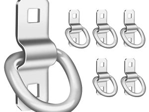 Onesnt D-Rings ، مرساة ربط الشاحنة 3/8 "حلقة ربط فولاذية شديدة التحمل 6000 رطل للأحمال على الشاحنات والمقطورات والقوارب وعربات RV وعربات النقل ؛ للزوارق والدراجات النارية والتسليمات والمركبات الرباعية عبوة من 6）