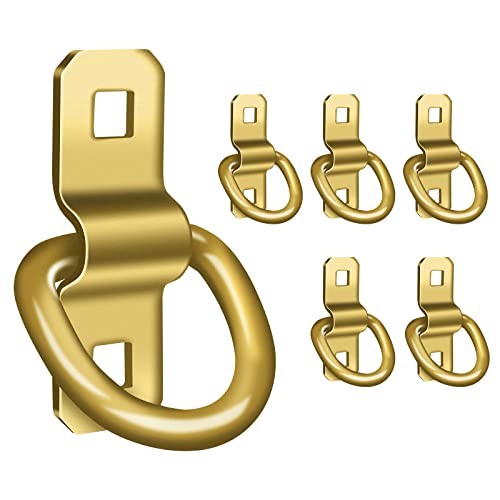 Onesnt Tie Down Anchor for Truck Bed، Trailer Cargo Control، Pickup RV Camper , تحمل 6000LBS فولاذي شديد التحمل 3/8 "مسامير دائرية شديدة التحمل (عبوة من 6 ذهب) Onesnt Tie Down Anchor for Truck Bed، Trailer Cargo Control، Pickup RV Camper , تحمل 6000LBS فولاذي شديد التحمل 3/8 "مسامير دائرية شديدة التحمل (عبوة من 6 ذهب)