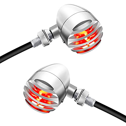 NTHREEAUTO LED Turn Signals Blinkers Universal Bullet Back Indicator متوافق مع Harley Dyna و Honda Shadow و Kawasaki Vulcan و Yahama و Bobber و Suzuki 12V Motorbikes NTHREEAUTO LED Turn Signals Blinkers Universal Bullet Back Indicator متوافق مع Harley Dyna و Honda Shadow و Kawasaki Vulcan و Yahama و Bobber و Suzuki 12V Motorbikes