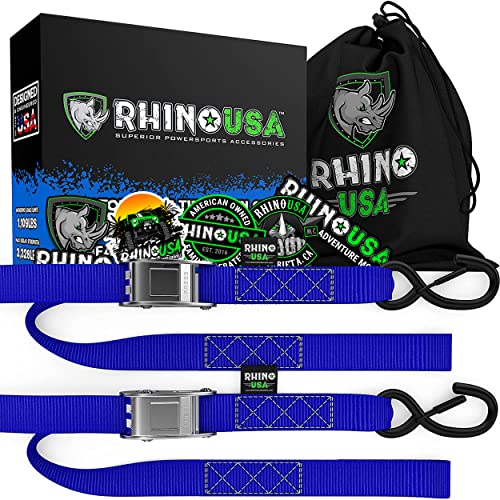أحزمة ربط من Rhino USA للدراجات النارية (عبوتان) تم اختبارها معمليًا بقوة كسر 3،328 رطل ، مجموعة مربوطة من الصلب Cambuckle مع حلقات ناعمة مدمجة - أفضل من حزام السقاطة (عبوتان أزرقان) أحزمة ربط من Rhino USA للدراجات النارية (عبوتان) تم اختبارها معمليًا بقوة كسر 3،328 رطل ، مجموعة مربوطة من الصلب Cambuckle مع حلقات ناعمة مدمجة - أفضل من حزام السقاطة (عبوتان أزرقان)