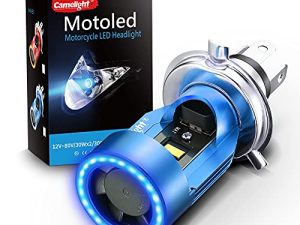 مصابيح أمامية للدراجة النارية Camelight LED H4 / HS1 Hi / Lo Blue-ray Angel Eye تيار مستمر 12 فولت / 24 فولت استبدال عالمي لمصباح هالوجين H4 أبيض 6000 كيلو (قطعة واحدة)