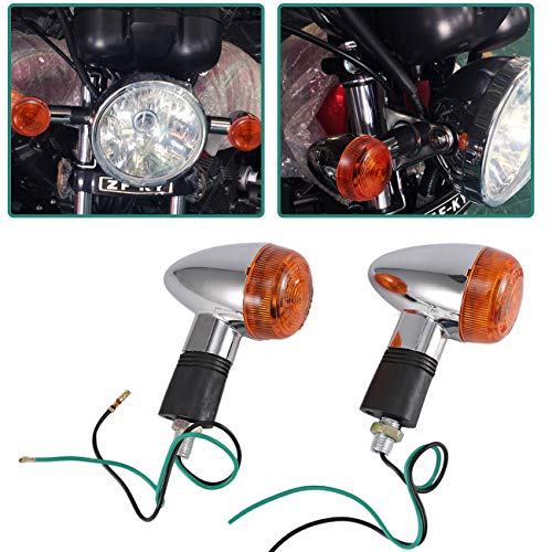مصابيح إشارة الانعطاف للدراجات النارية من INNOGLOW من الكروم الرصاصة الأمامية والخلفية الوامضة لسيارة Harley Kawasaki Suzuki Yamaha للدراجات النارية Street Standard Custom Bike Cruiser Bobber Chopper (2 قطعة) مصابيح إشارة الانعطاف للدراجات النارية من INNOGLOW من الكروم الرصاصة الأمامية والخلفية الوامضة لسيارة Harley Kawasaki Suzuki Yamaha للدراجات النارية Street Standard Custom Bike Cruiser Bobber Chopper (2 قطعة)