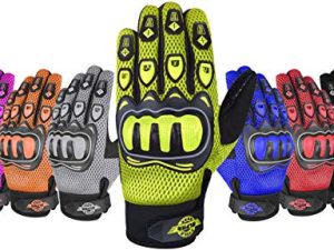 قفازات ALPHA CYCLE GEAR MOTO الرياضية (أسود / أخضر ، كبير)