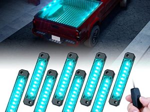 Xprite Cyan Truck Pickup Bed Light Kits، 72 LED Rock Lighting Access w / On | Off Switch، Universal for Footwells، Cargo Rail Lights، UTV ATV، Cars Underglow Running Boards، Golf Cart، Motorcycle